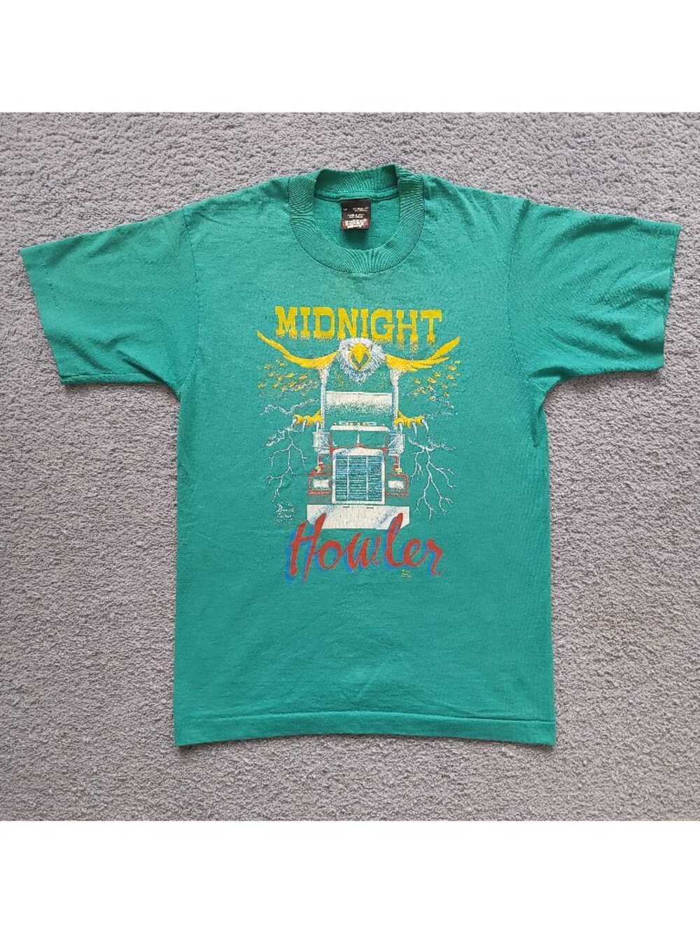 True Vintage 80s/90s Eagle & Truck Graphic Tee SINGLE STITCH FITS LIKE XS